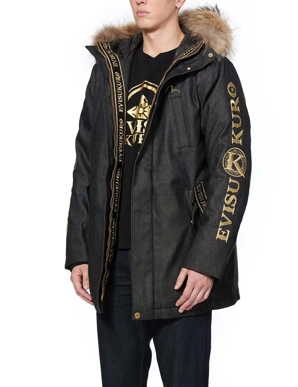 Hannya Heraldry Fur Hood Down Coat