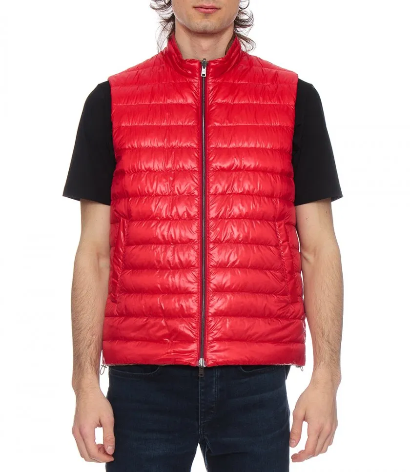 HERNOREVERSIBLE TWO-TONE WAISTCOAT IN NYLON ULTRALIGHT