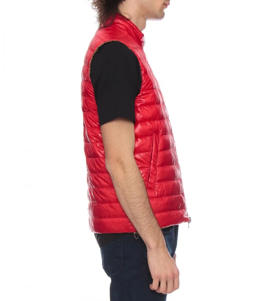 HERNOREVERSIBLE TWO-TONE WAISTCOAT IN NYLON ULTRALIGHT