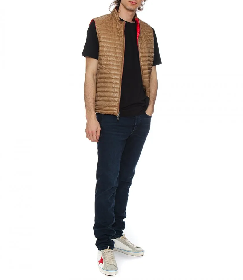 HERNOREVERSIBLE TWO-TONE WAISTCOAT IN NYLON ULTRALIGHT