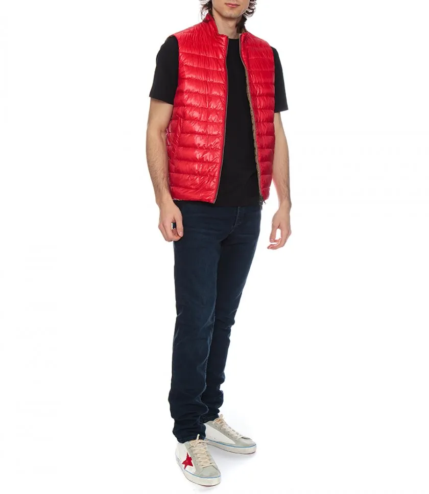 HERNOREVERSIBLE TWO-TONE WAISTCOAT IN NYLON ULTRALIGHT