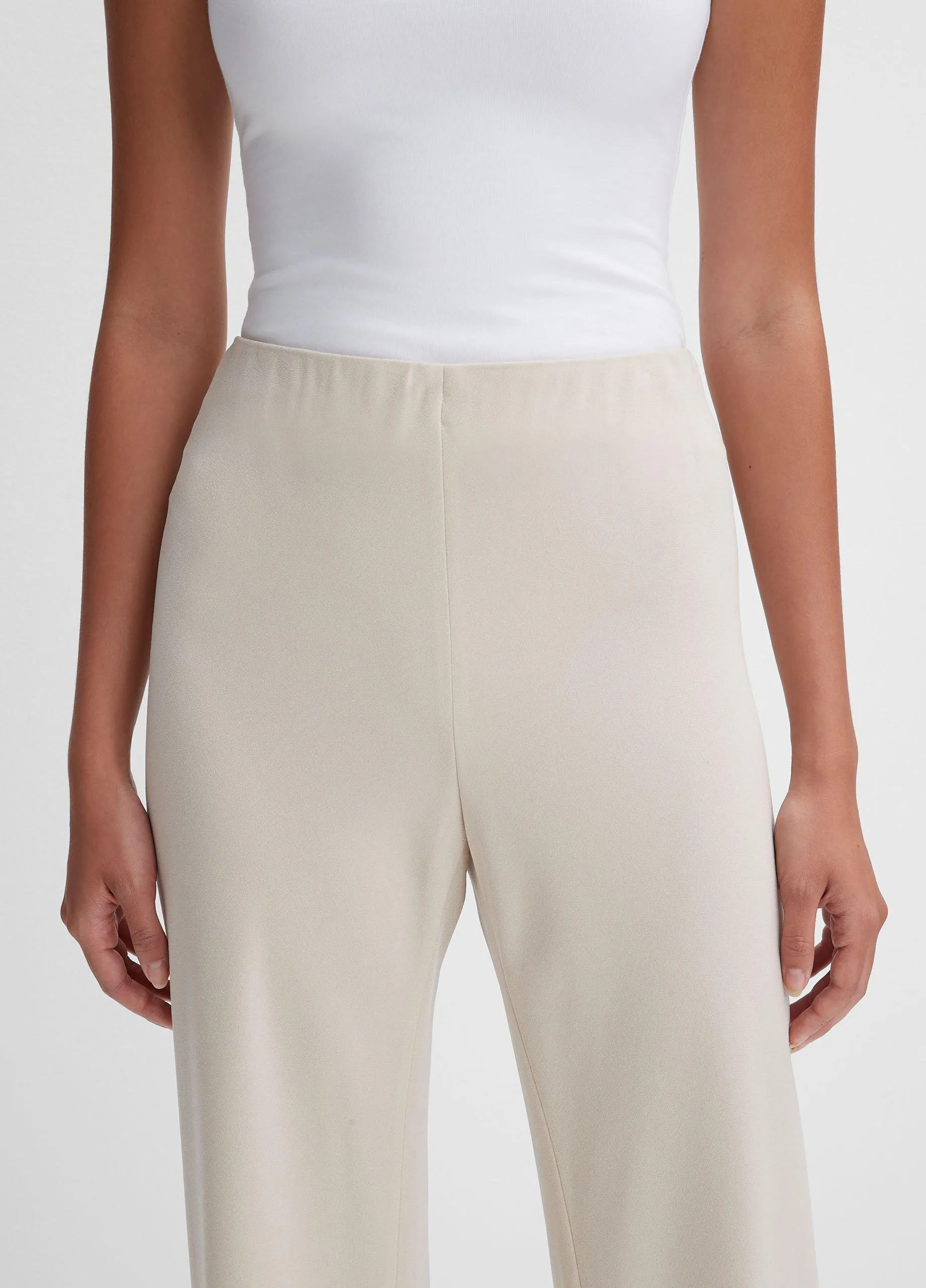 High-Waist Crepe Bias Pant