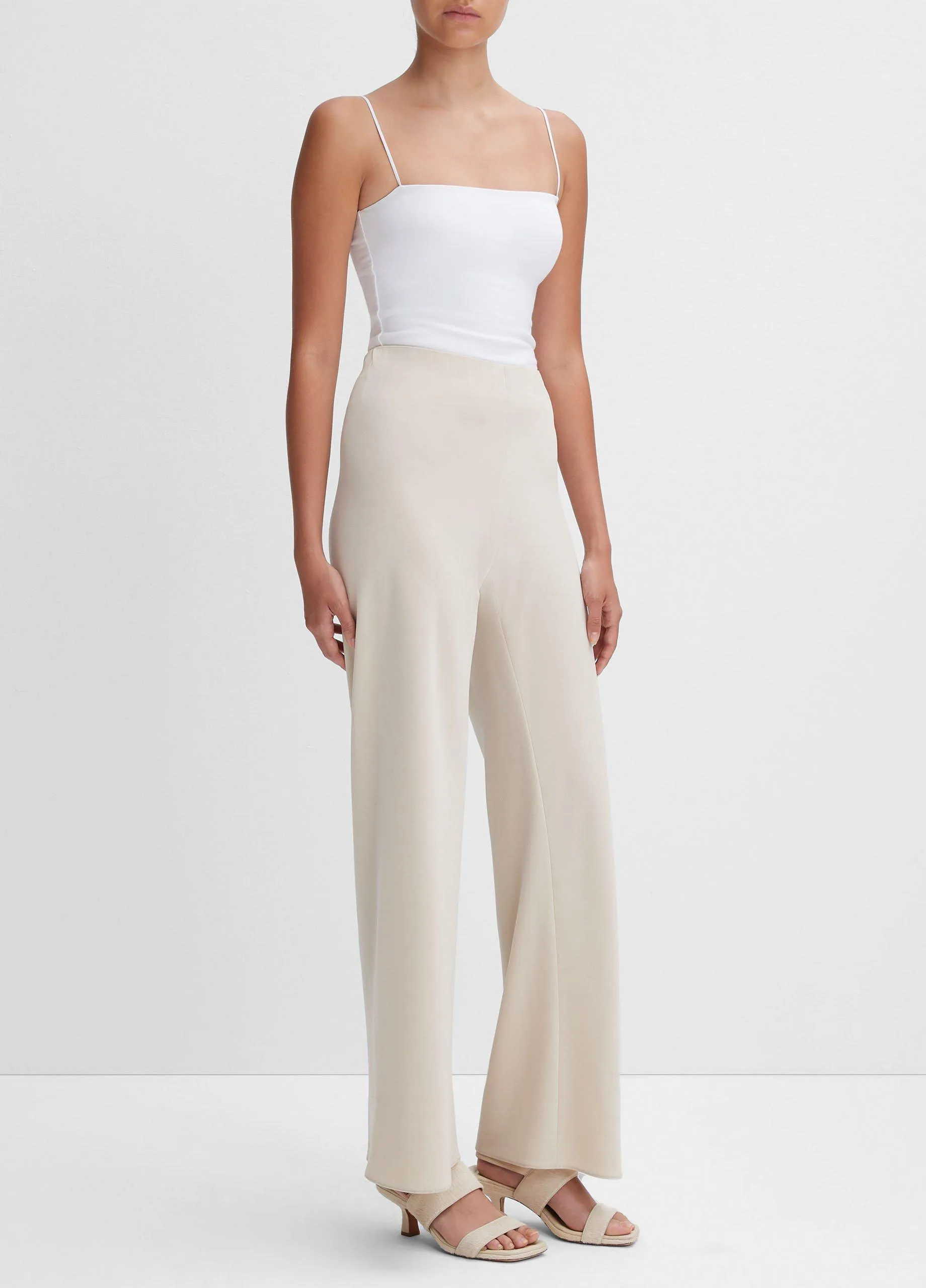 High-Waist Crepe Bias Pant