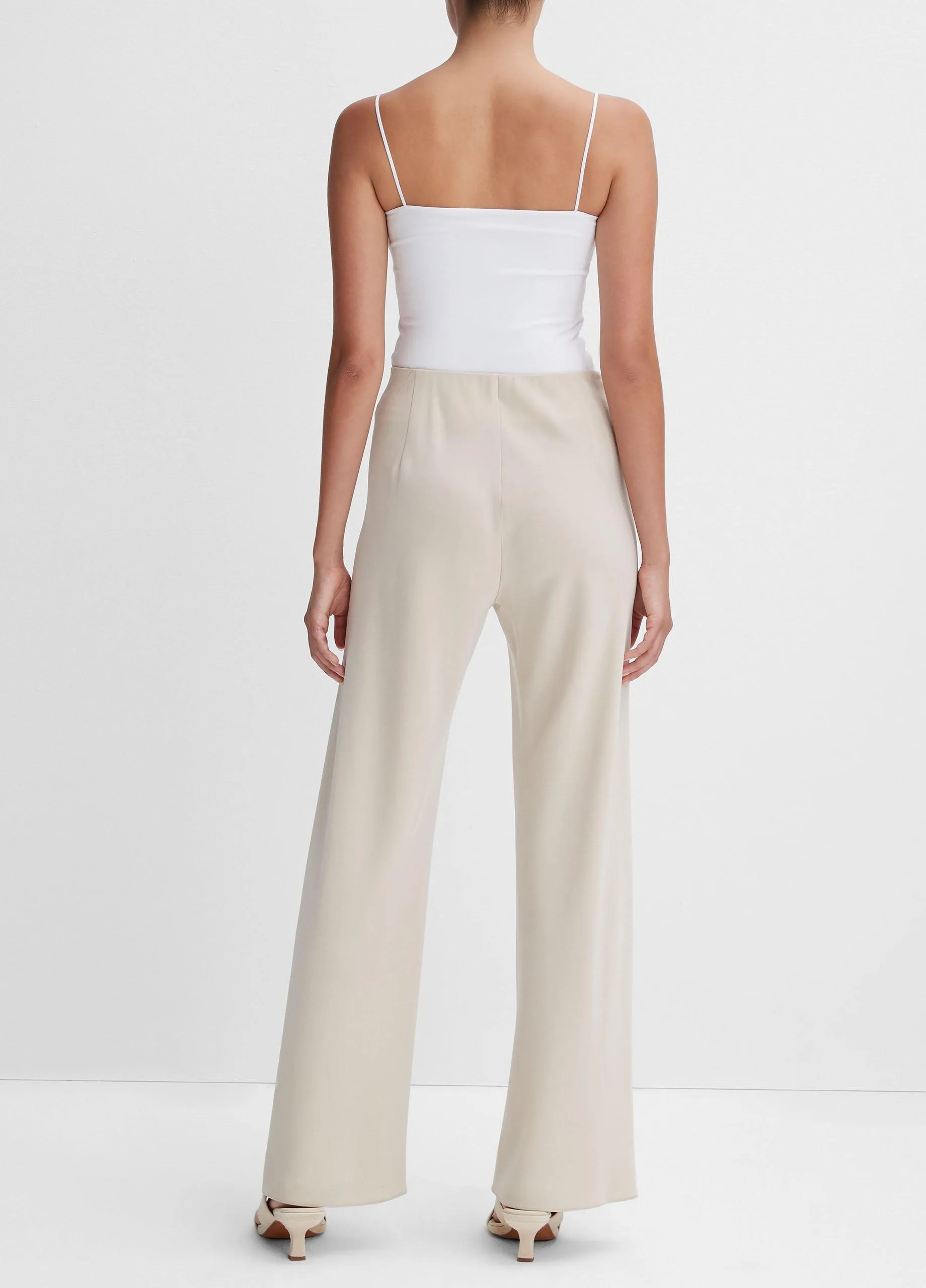 High-Waist Crepe Bias Pant