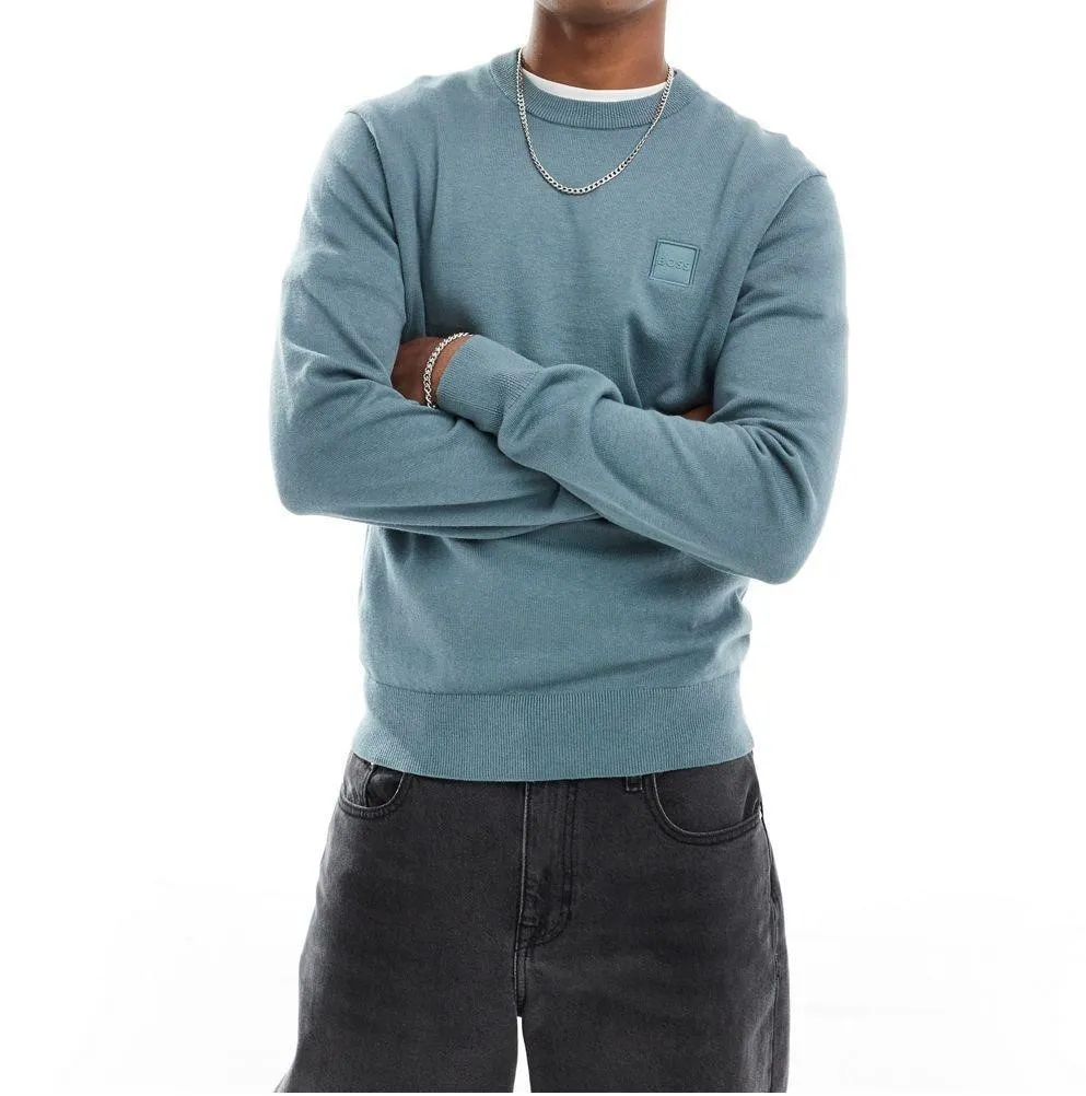 Hugo Boss  |Crew Neck Cashmere Street Style Cotton Logo Sweaters