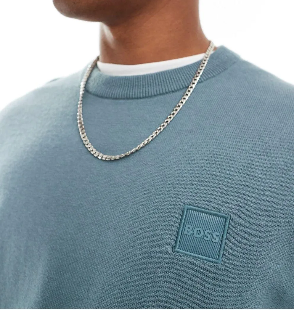 Hugo Boss  |Crew Neck Cashmere Street Style Cotton Logo Sweaters