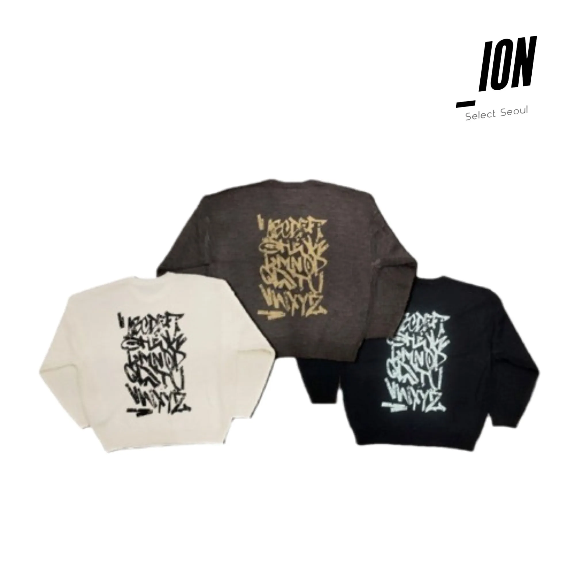 IONSEOUL  |Unisex Street Style Oversized Logo Sweaters