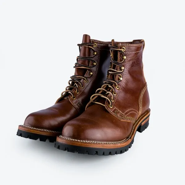 Iron Heart Int'l x Wesco® - 8"  Horween Horsehide Jobmaster® Boot - Brown