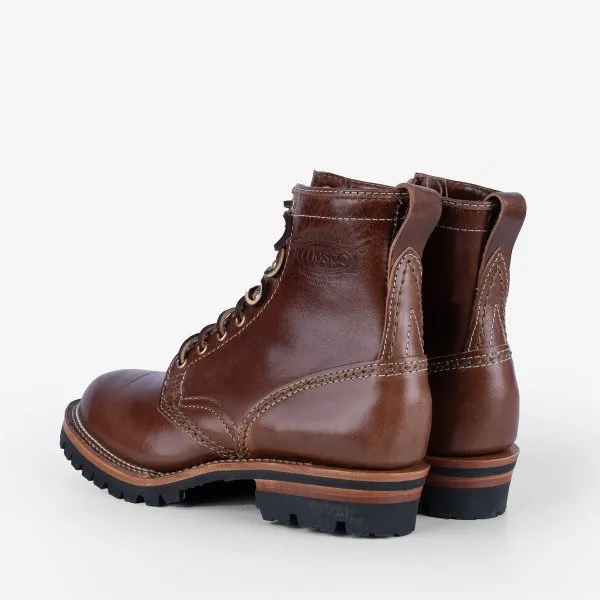 Iron Heart Int'l x Wesco® - 8"  Horween Horsehide Jobmaster® Boot - Brown