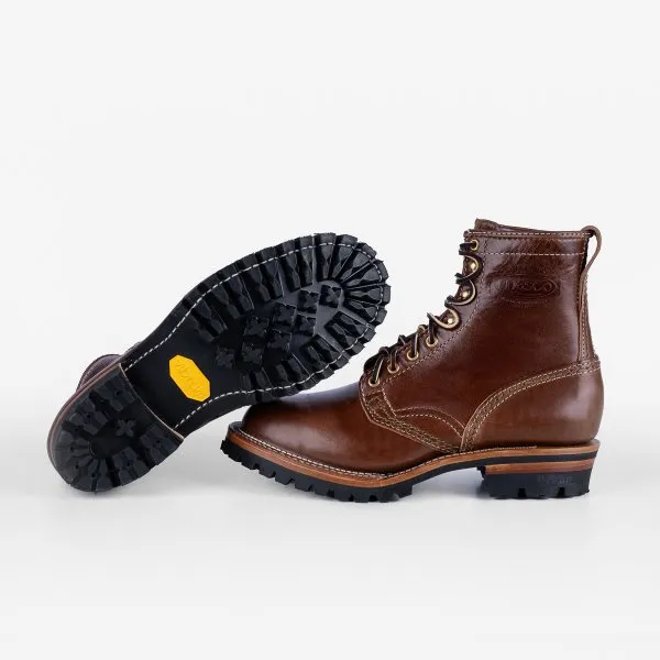 Iron Heart Int'l x Wesco® - 8"  Horween Horsehide Jobmaster® Boot - Brown