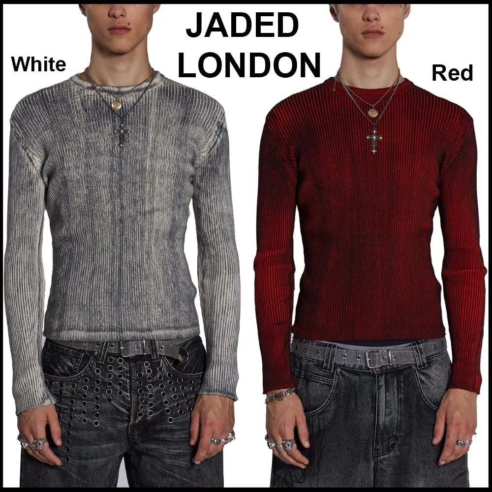 JADED LONDON  |Unisex Street Style Plain Cotton Logo Sweaters