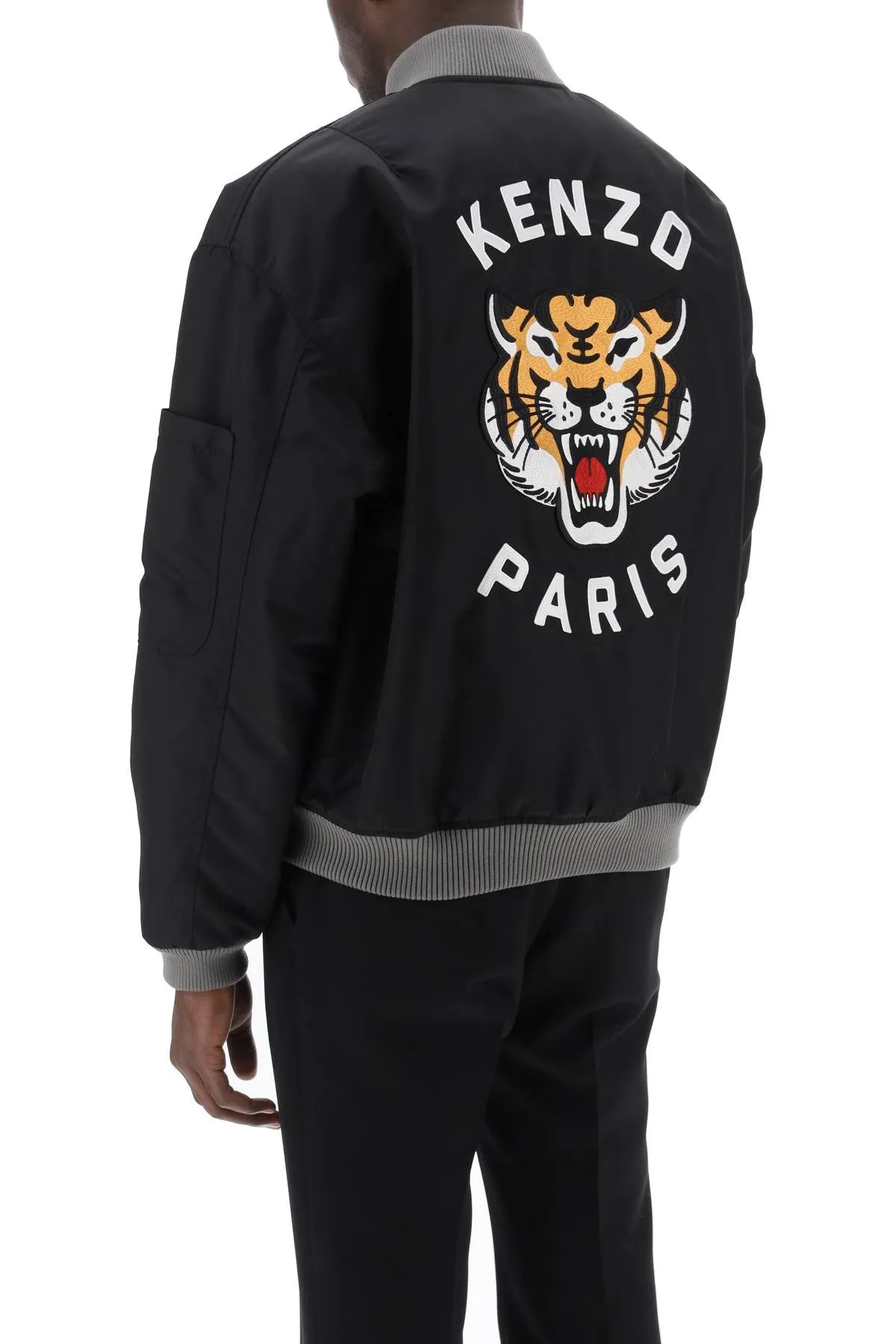 Kenzo lucky tiger bomber jacket FE55BL1279OC BLACK