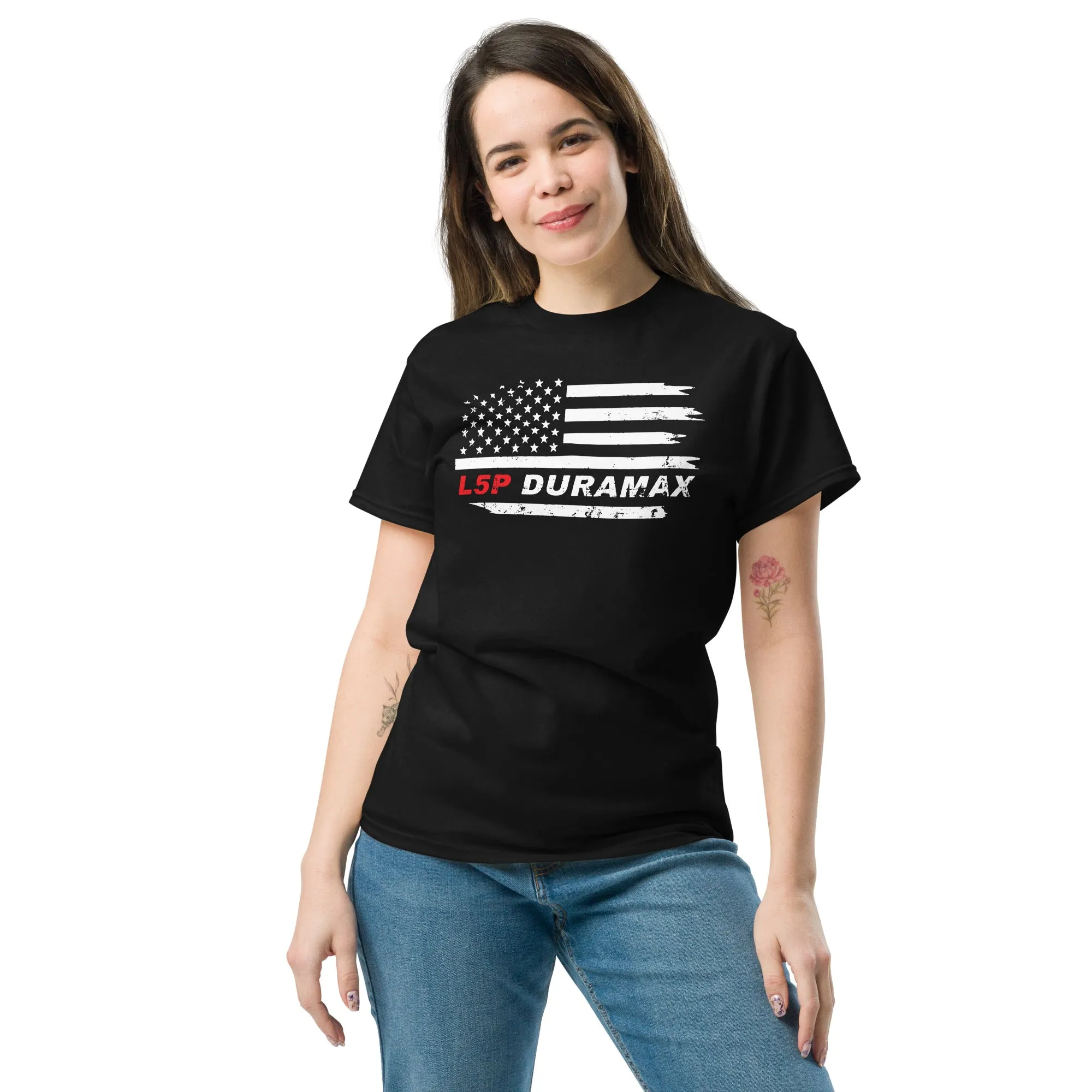 L5P Duramax T-Shirt With American Flag Design