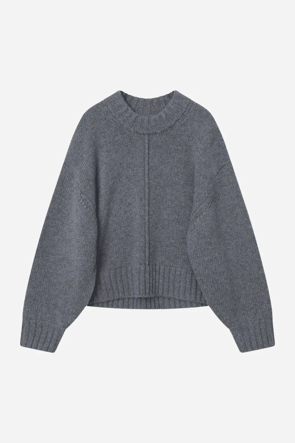 Lula - Daily Cashmere Sweater in Dark Grey Melange