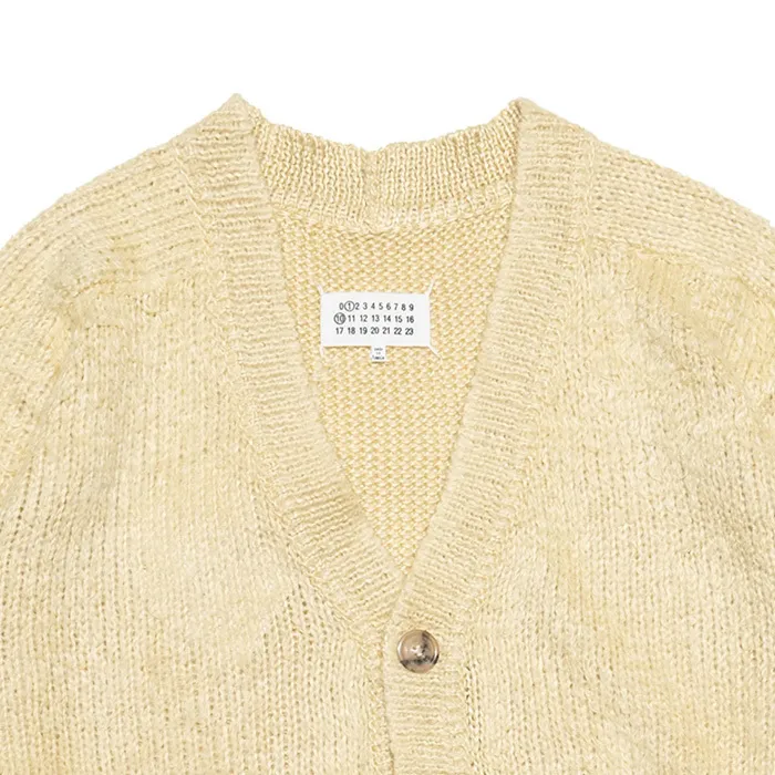 Maison Margiela  |Linen V-Neck Long Sleeves Plain Front Button Designers