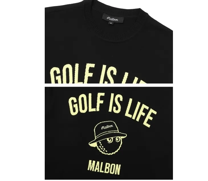 Malbon Golf  |Street Style Long Sleeves Plain Logo Sweaters