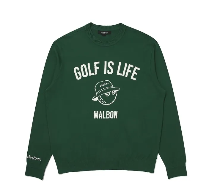 Malbon Golf  |Street Style Long Sleeves Plain Logo Sweaters