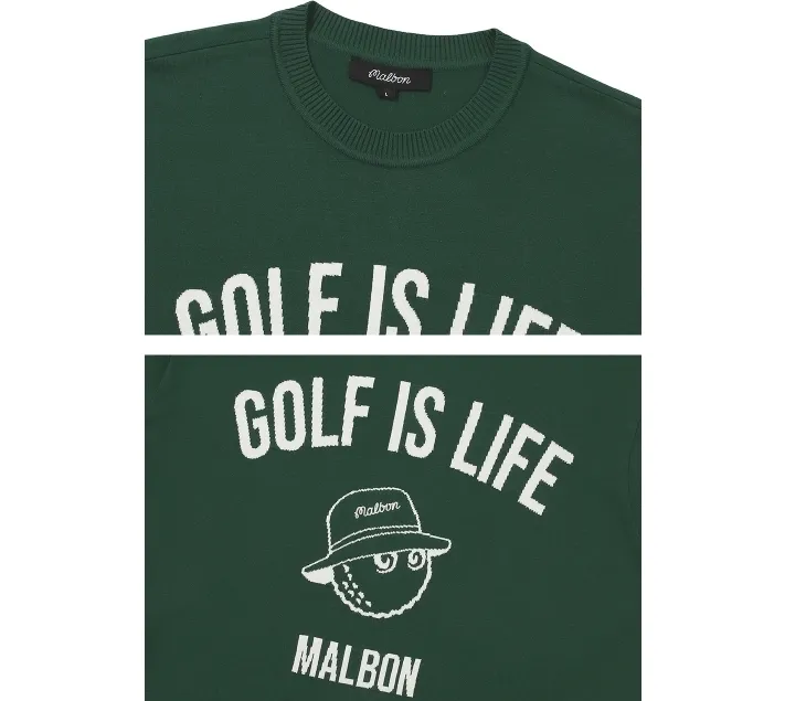 Malbon Golf  |Street Style Long Sleeves Plain Logo Sweaters