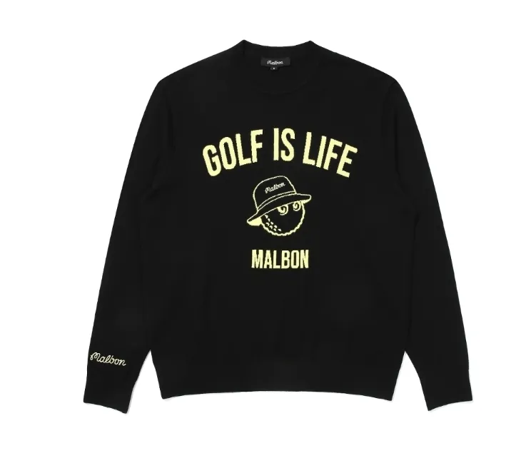 Malbon Golf  |Street Style Long Sleeves Plain Logo Sweaters