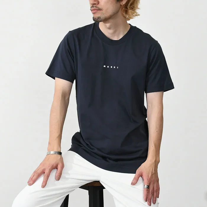 MARNI  |Plain Cotton Short Sleeves Logo Designers T-Shirts