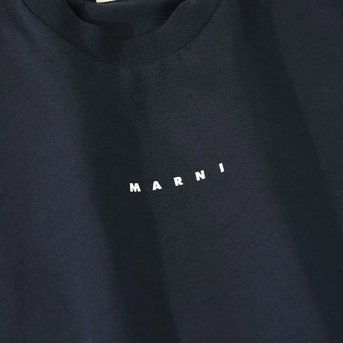 MARNI  |Plain Cotton Short Sleeves Logo Designers T-Shirts