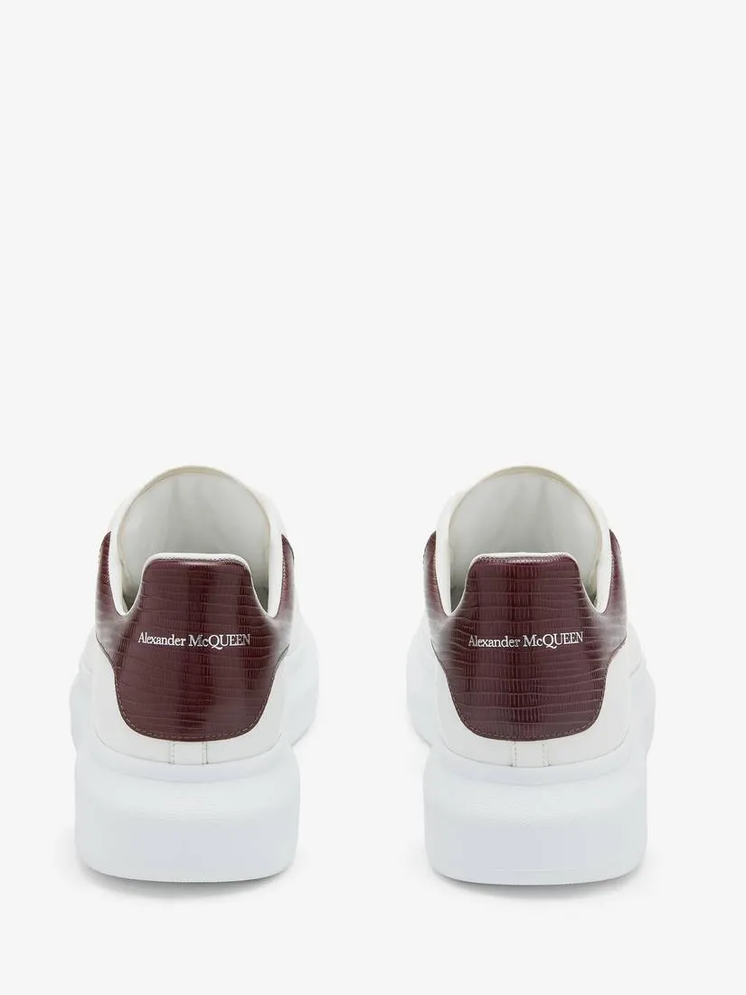 Men's Oversized Sneaker in White/burgundy