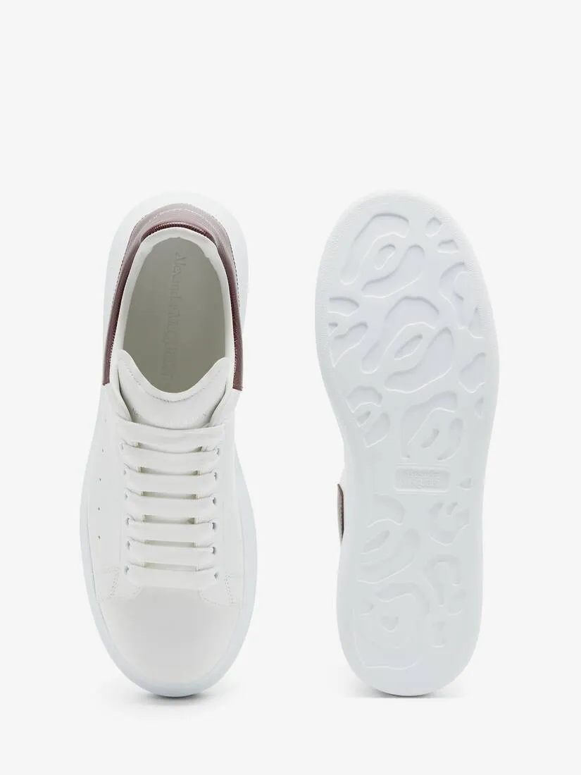 Men's Oversized Sneaker in White/burgundy