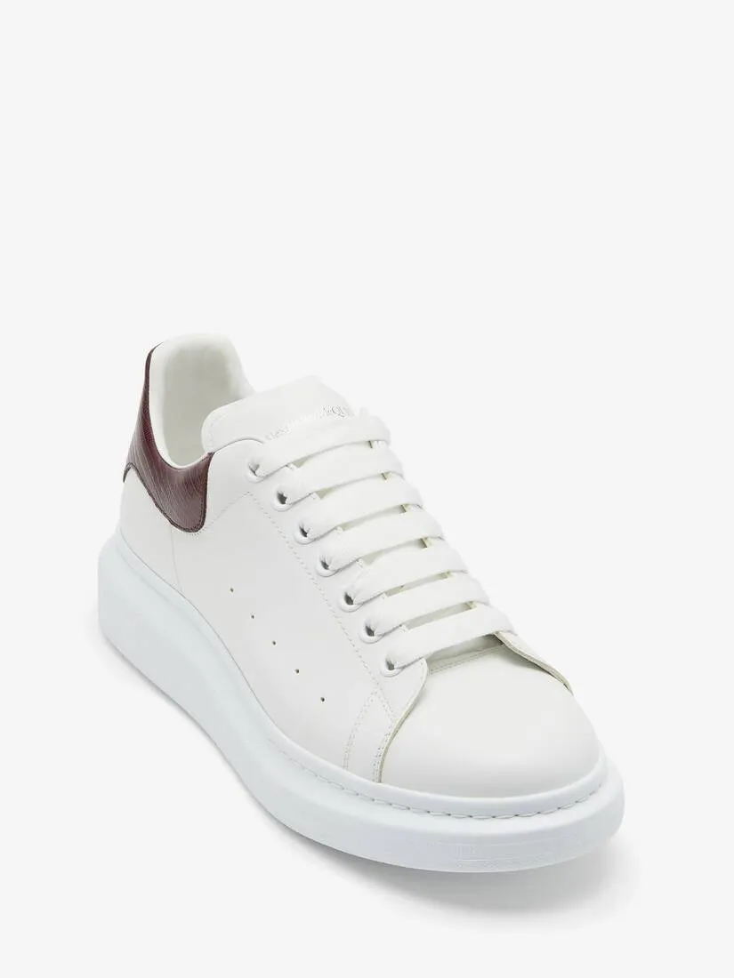 Men's Oversized Sneaker in White/burgundy