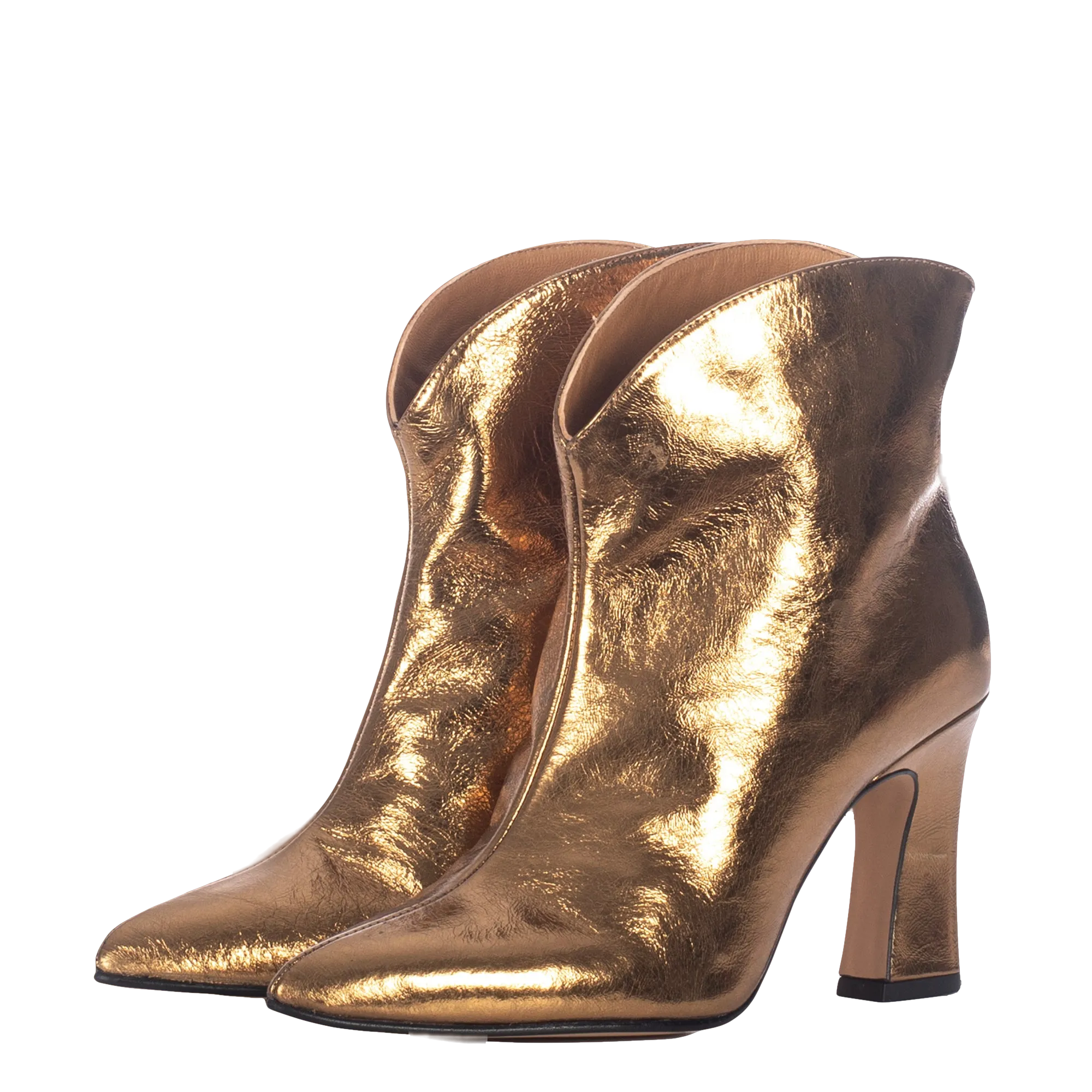 METALLIC BRONZE BOOTIES