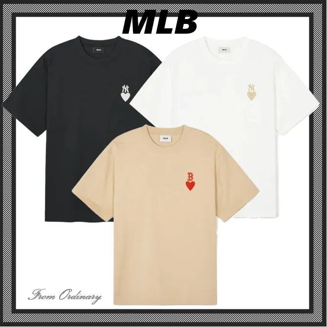 MLB Korea  |Unisex Street Style Cotton Logo T-Shirts