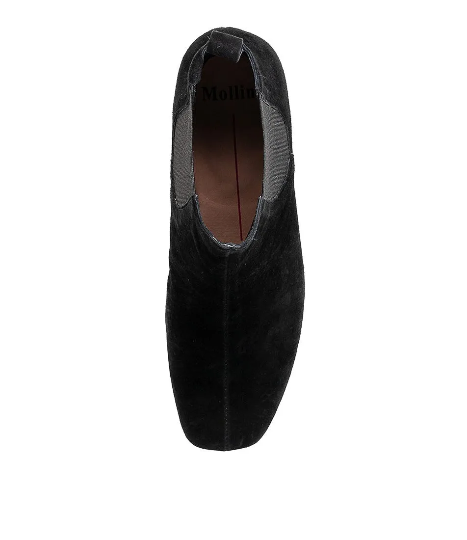 MOLLINI Char Black Black Heel Suede