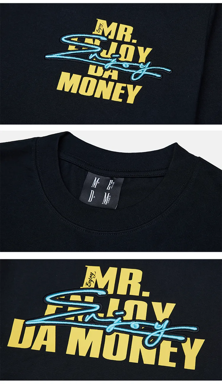 MR. ENJOY DA MONEY  |Crew Neck Unisex Sweat Street Style Cotton Short Sleeves