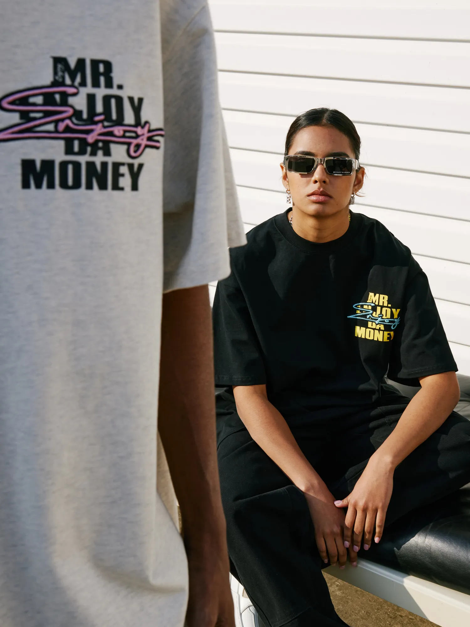 MR. ENJOY DA MONEY  |Crew Neck Unisex Sweat Street Style Cotton Short Sleeves