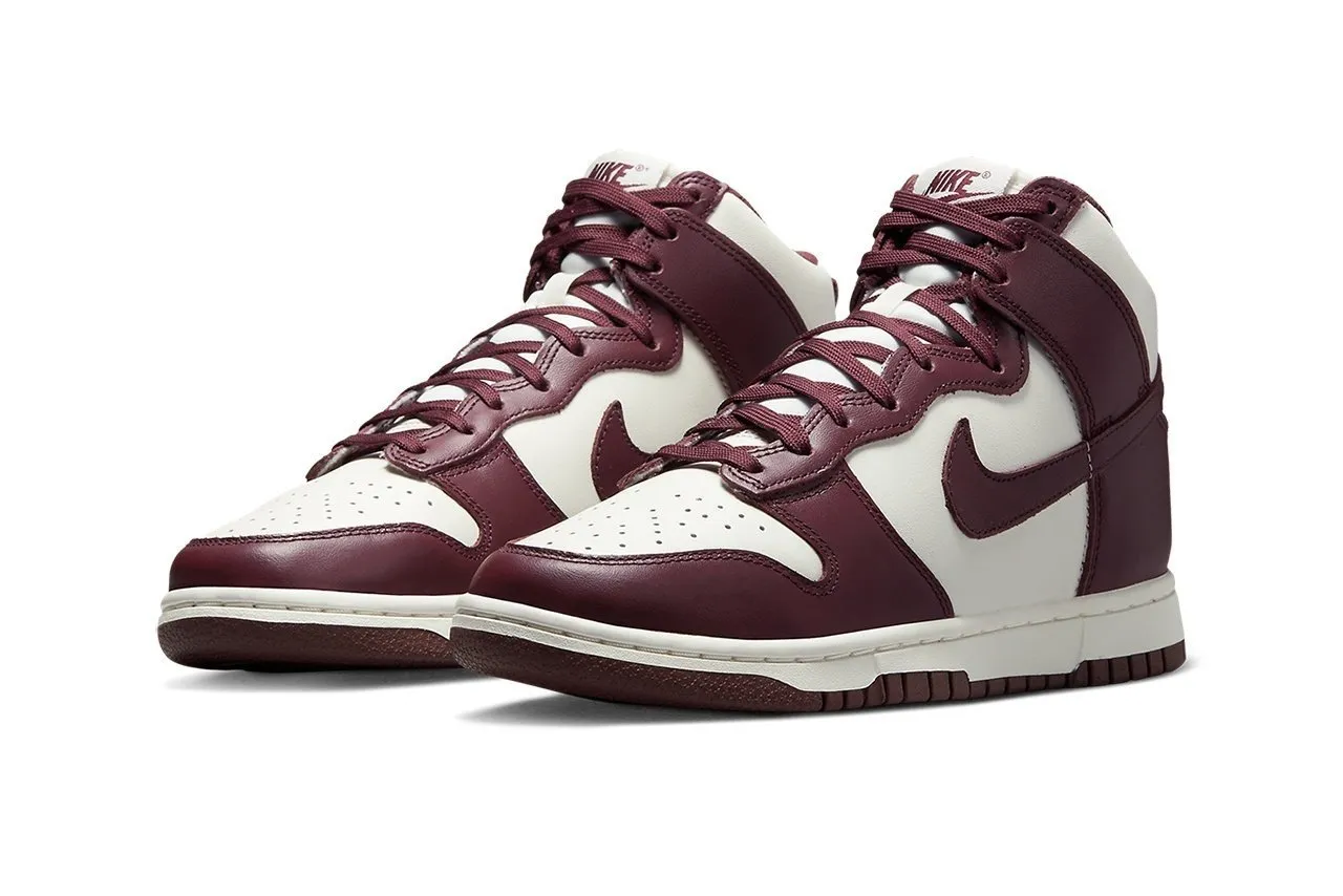 Nike Dunk High 'Burgundy Crush'