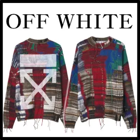 Off-White  |Street Style Collaboration Logo Sweaters