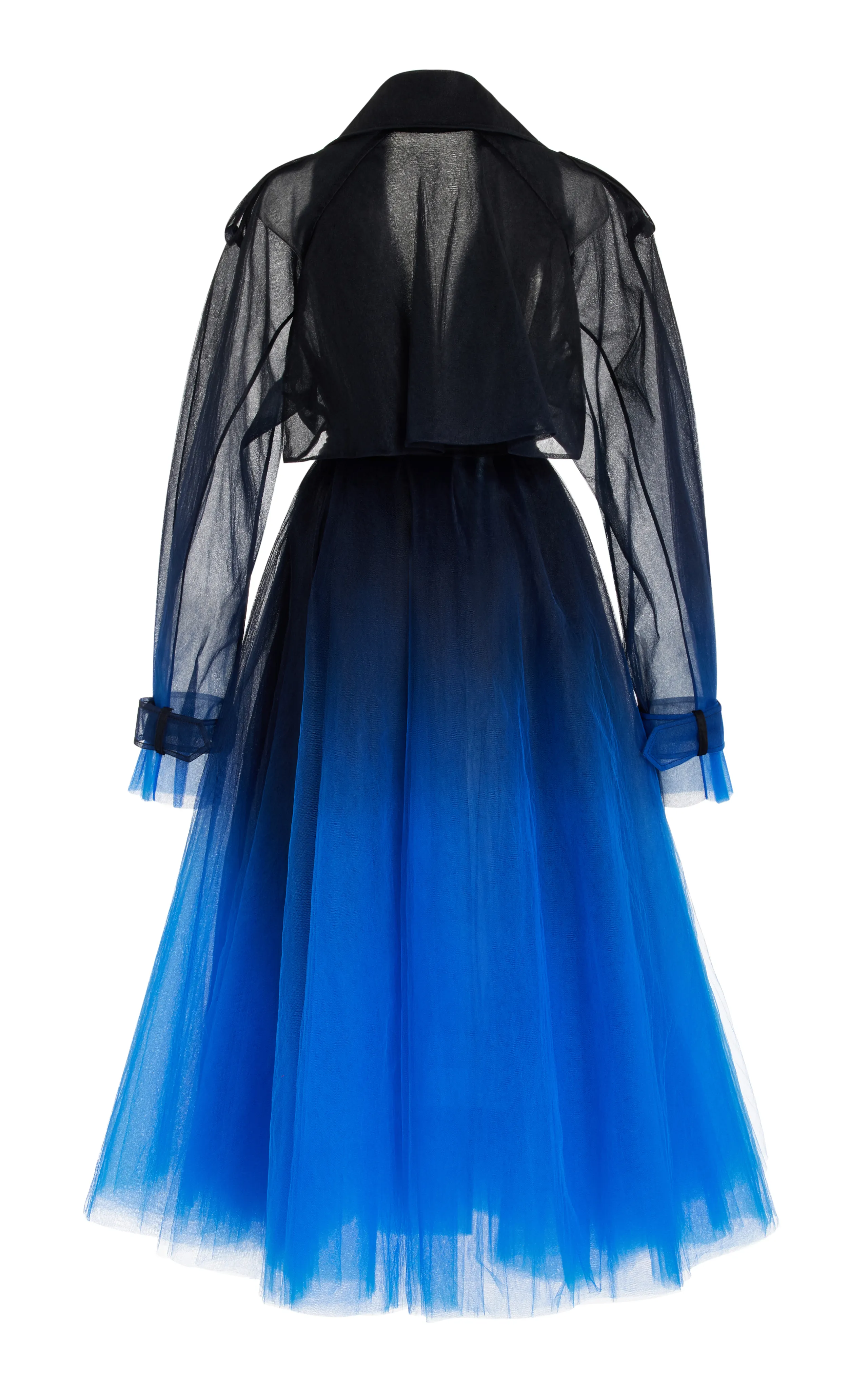 Oscar de la Renta Ombre-Dyed Tulle Opera Coat