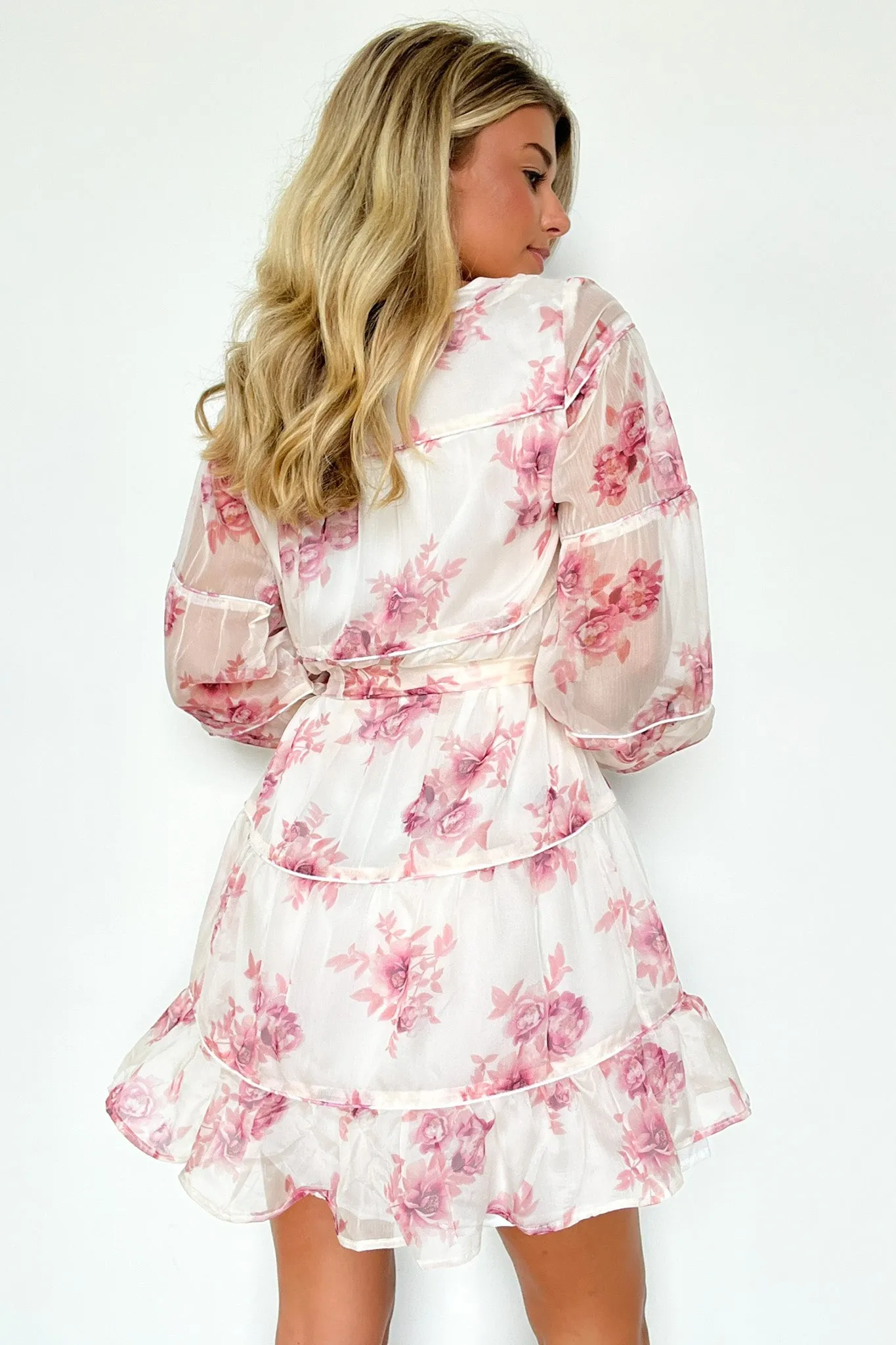 Perfect Concept Long Sleeve Floral Button Up Dress