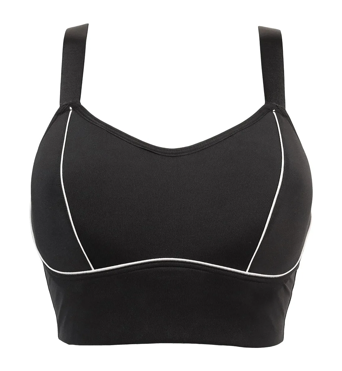 Pour Moi Energy Pulse Longline Underwire Light Padded Sports Bra (97012) - Black/White