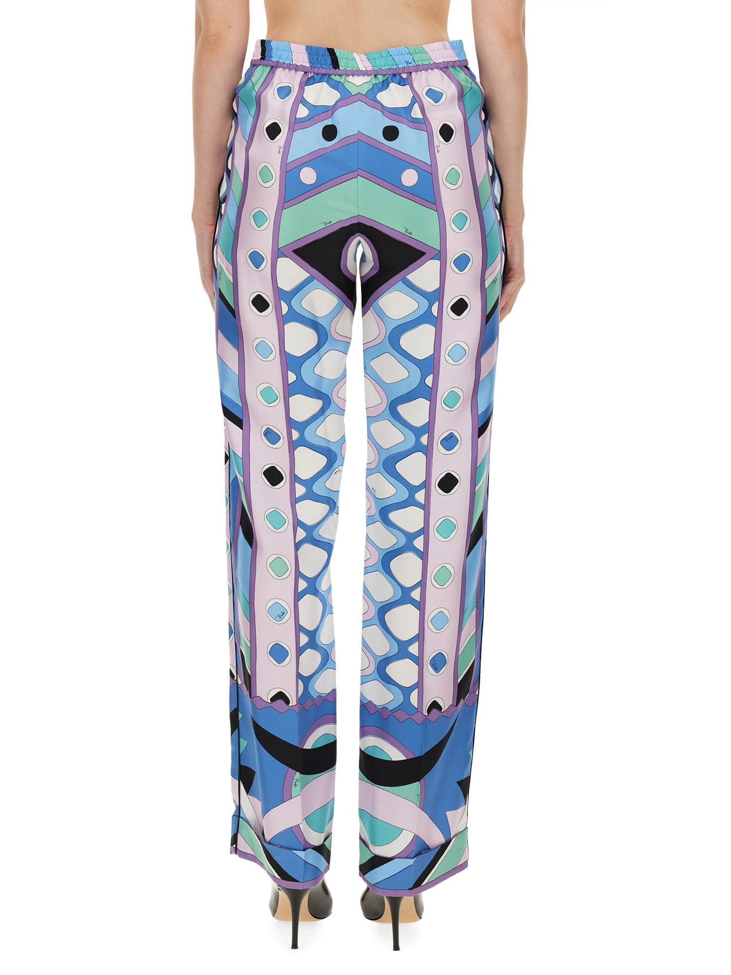 PUCCI    VIVARA PRINT SILK PANTS