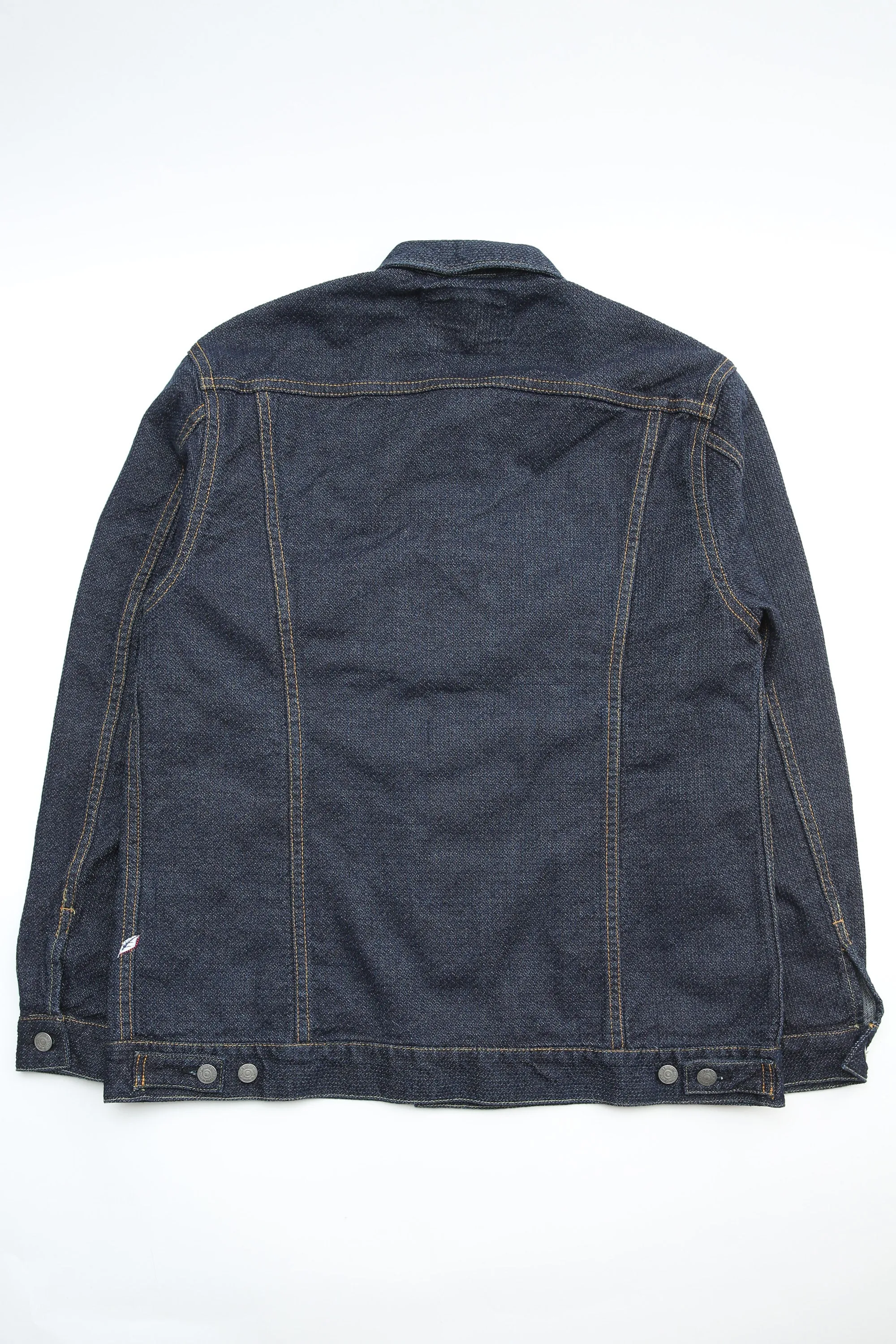 Pure Blue Japan 6118-ID Men's Woven Sashiko Type3 Jacket - Indigo x Indigo