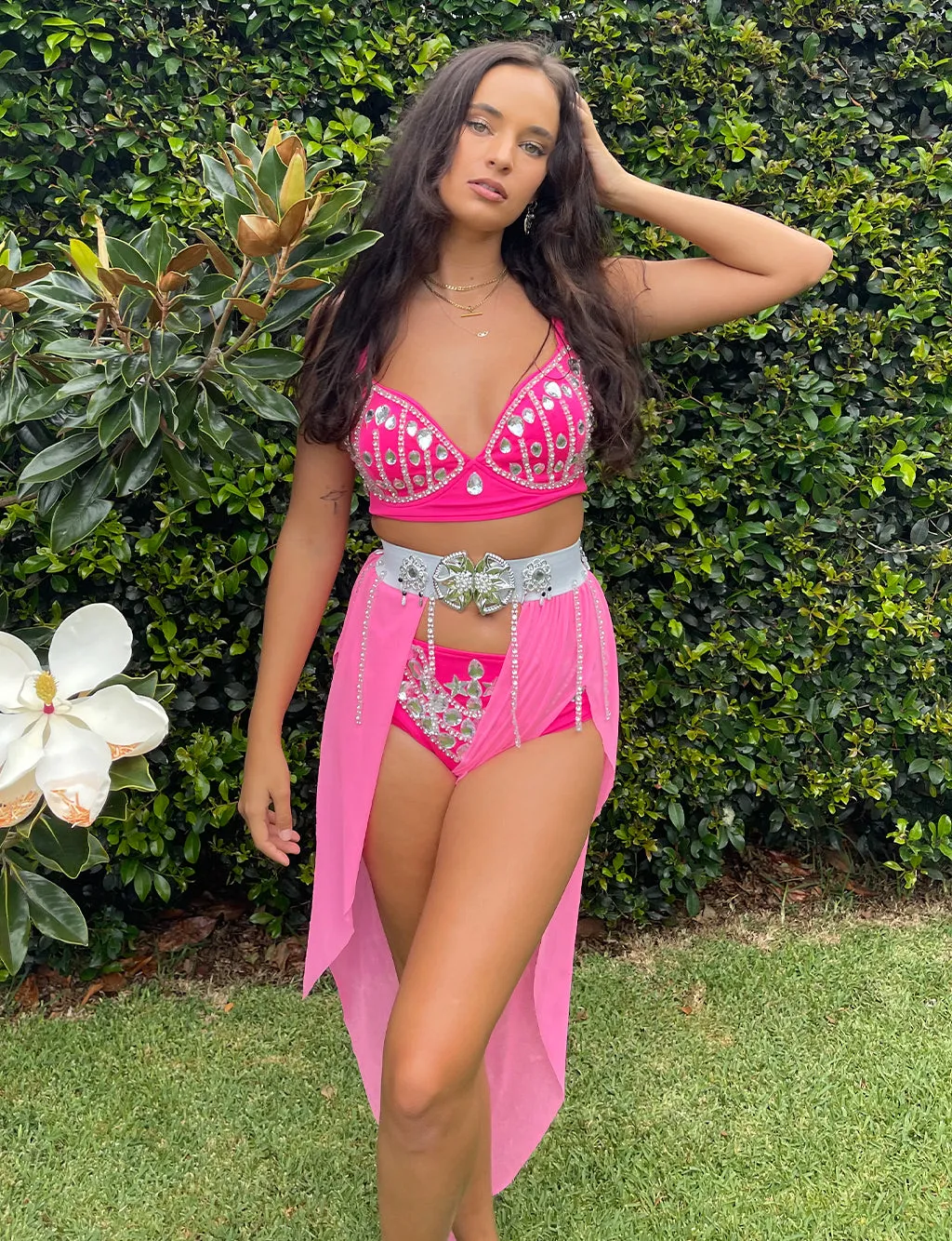 QUEEN OF SPLENDOUR SET - HOT PINK