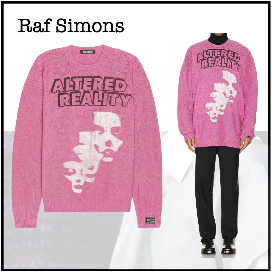 RAF SIMONS  |Wool Street Style Long Sleeves Designers Sweaters