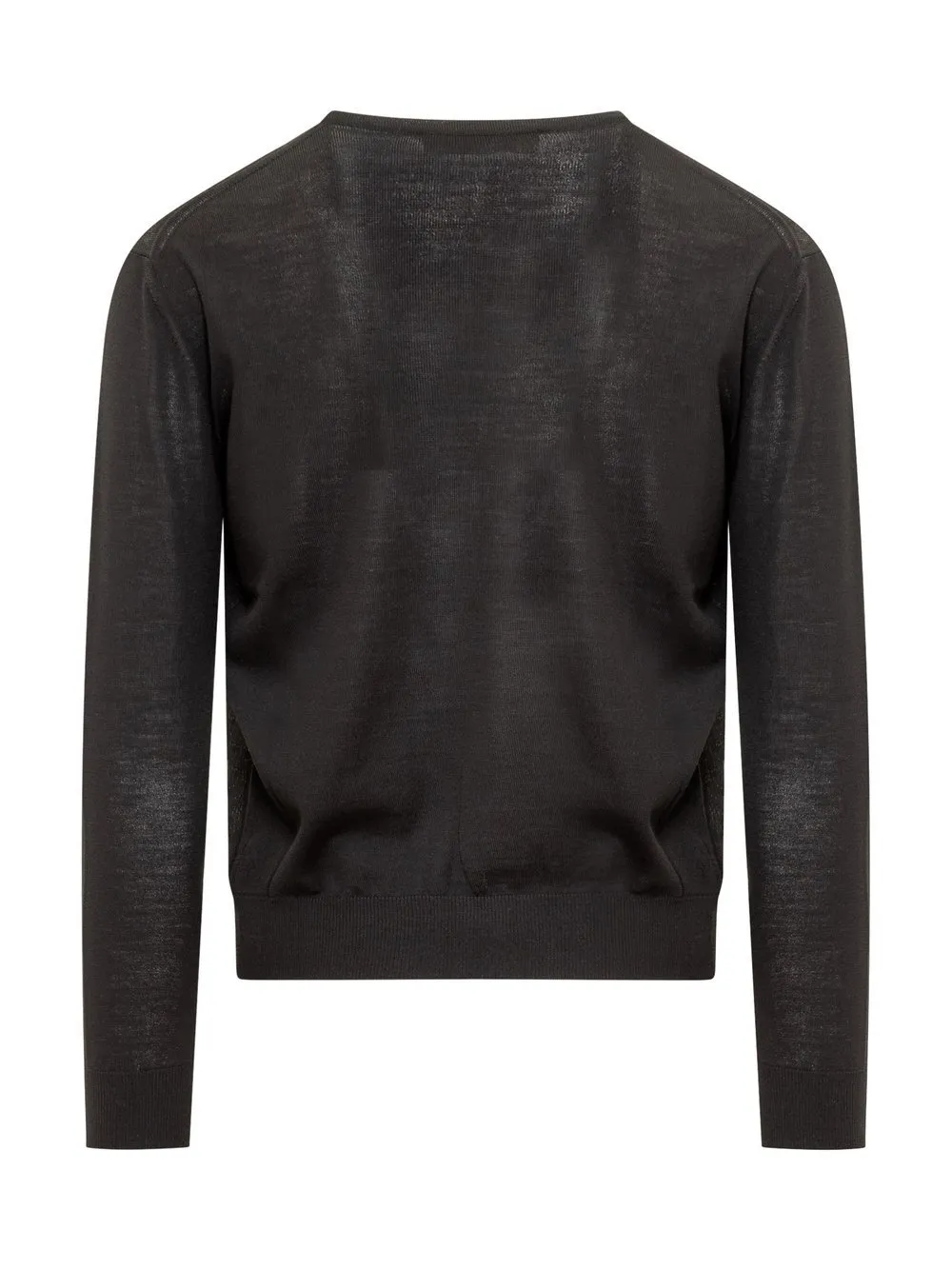 RAF SIMONS  |Wool V-Neck Long Sleeves Plain Logo Designers Sweaters