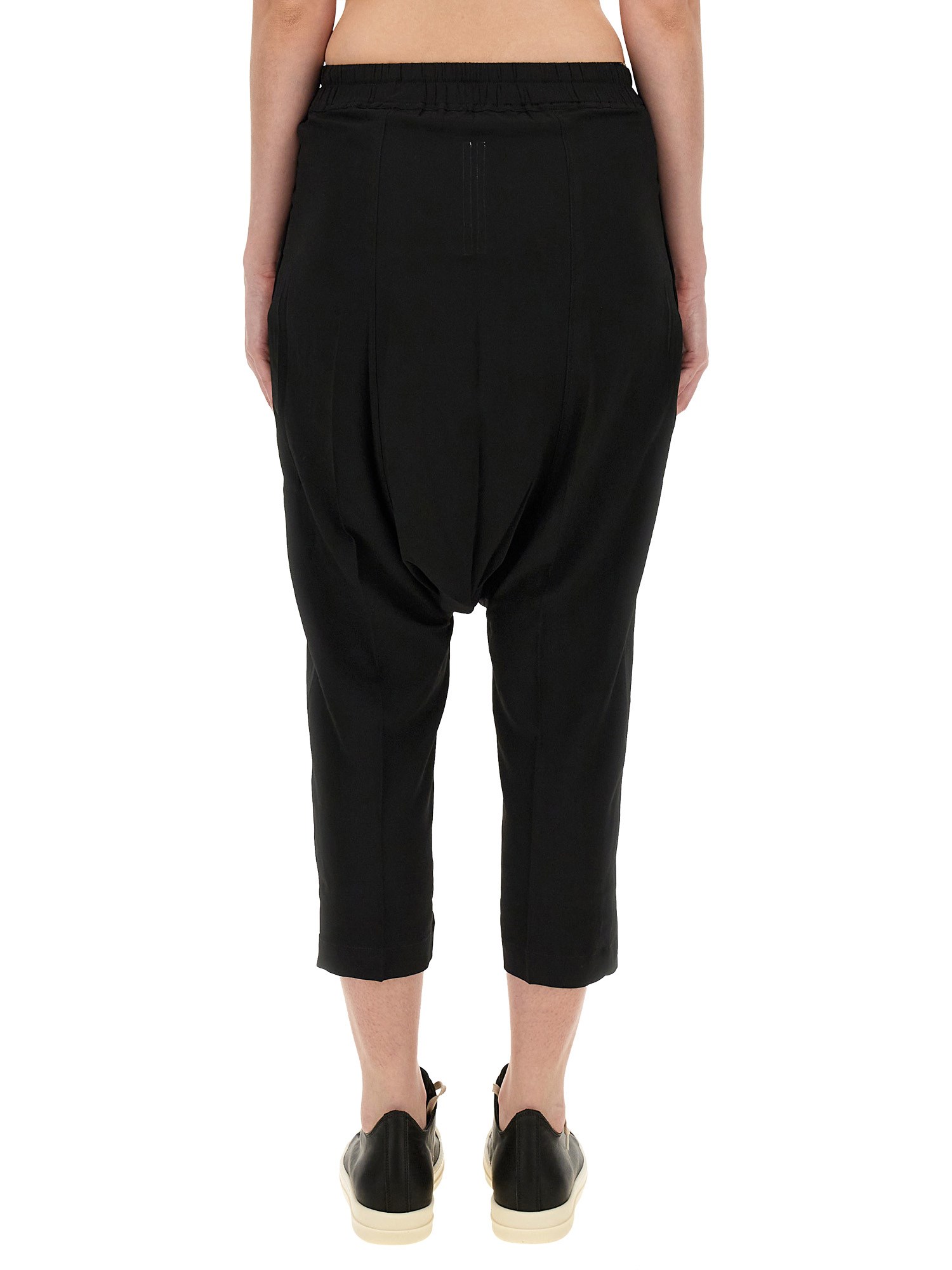 RICK OWENS    ACETATE CROPPED PANTS