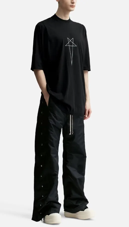 RICK OWENS  |Crew Neck Unisex Street Style U-Neck Bi-color Plain Cotton