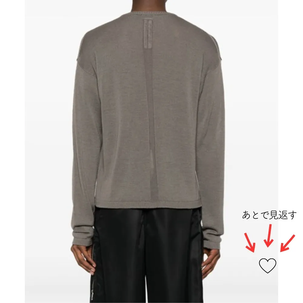 RICK OWENS  |Street Style Plain Logo Designers Sweaters