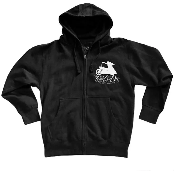 ROD MEN'S Zip Hoodie - BAD TO THE BONE