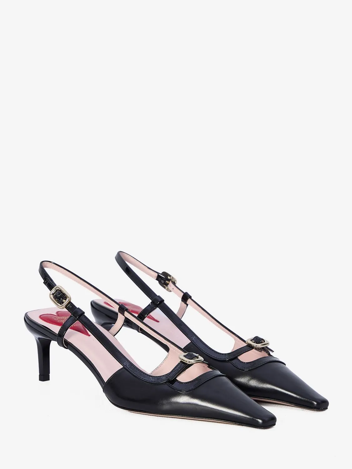 ROGER VIVIER Elegant Mini Buckle Slingback Pumps, 2.2 inch Heel