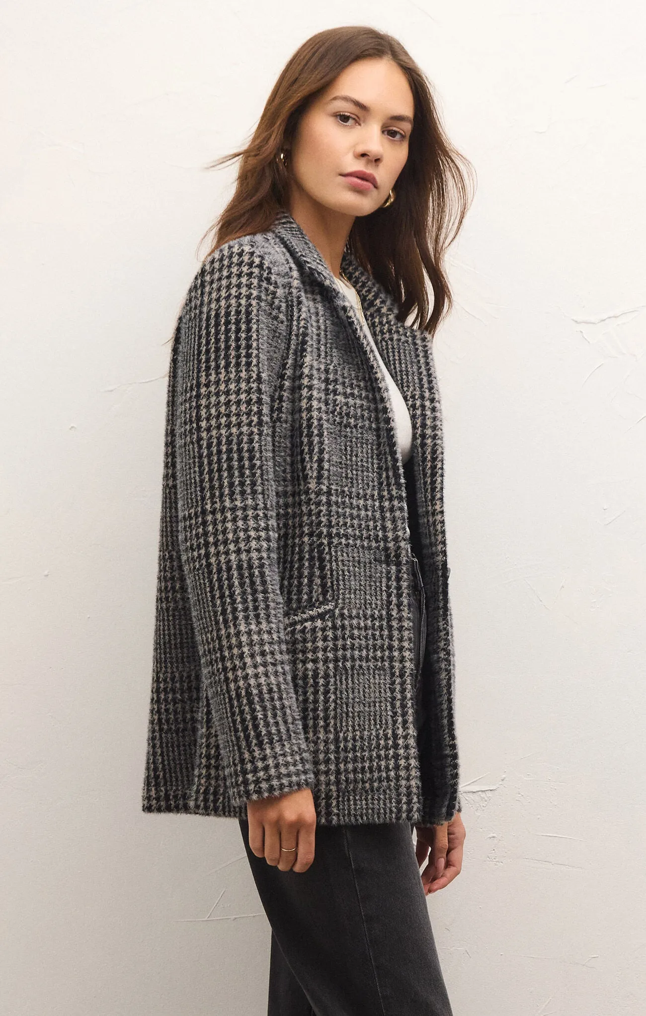 Roxanna Houndstooth Blazer