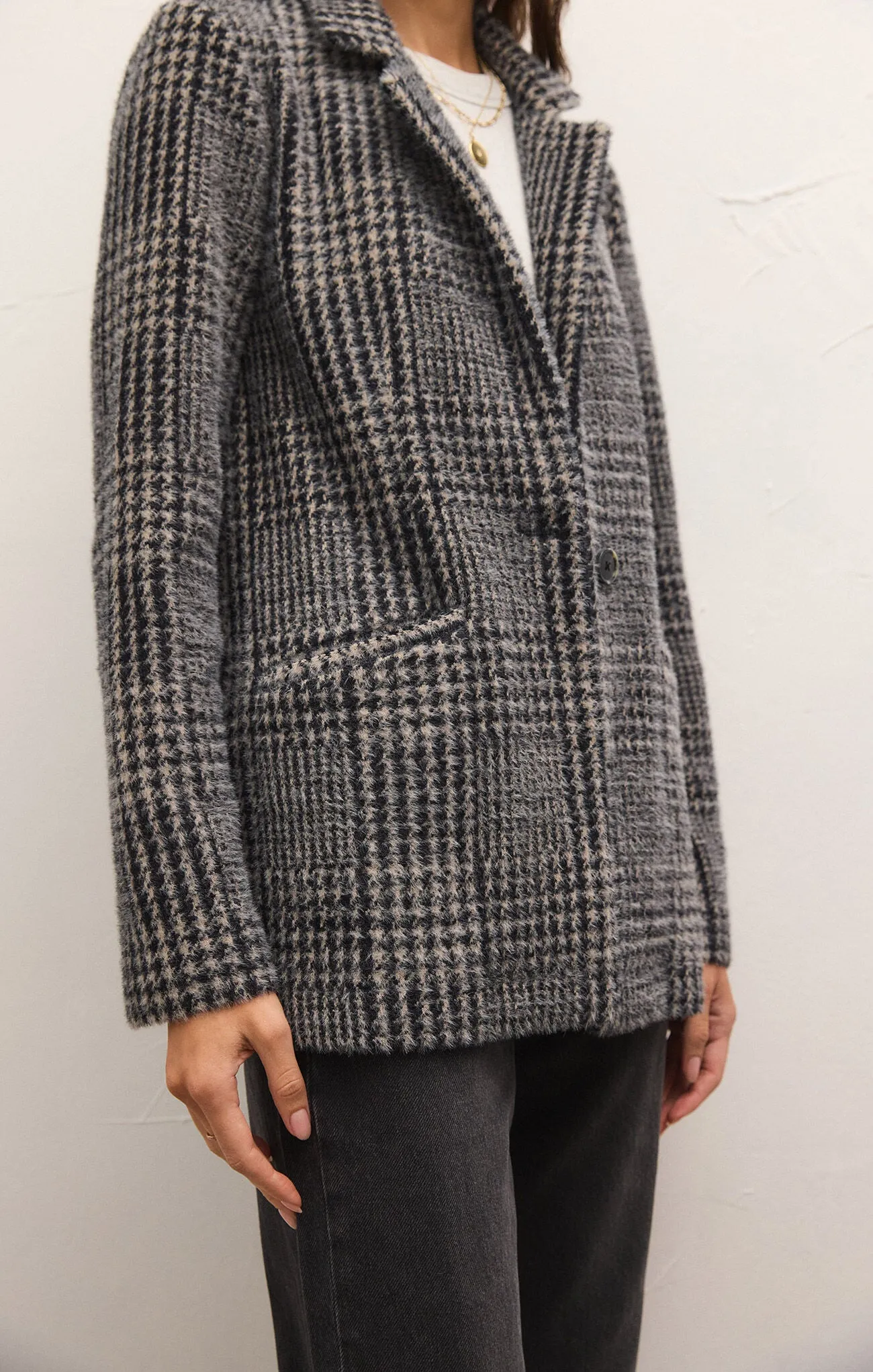 Roxanna Houndstooth Blazer